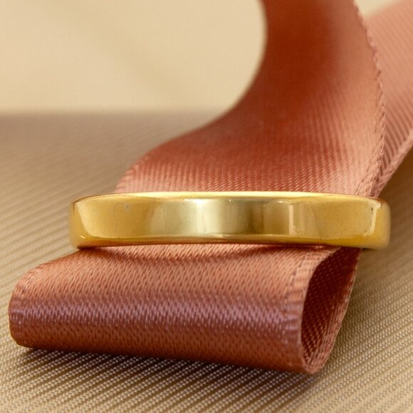 Vintage Gold Plated 925 Sterling Silver Band Ring – Comfort Fit, Size 9, Classic - Picture 3 of 8